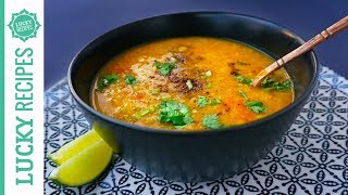 Indisches Dal Rezept – Linsensuppe aus gelben Linsen  Indische Rezepte [upl. by Andra]