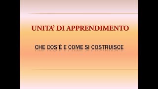 UNITA DI APPRENDIMENTO cosè e come si fa  prepariamocialFIT [upl. by Ilrahs]