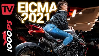 EICMA 2021  Alle Motorrad Neuheiten 2022 von der Messe Mailand  Rundgang mit den besten Highlights [upl. by Iveson]