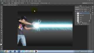 Tutorial Photoshop Cs6  Kame hame ha estilo Dragon Ball Z [upl. by Anomar]