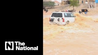 Yemen and Somalia coast drenched by Tropical Storm Gati [upl. by Hau]