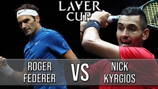 Roger Federer Vs Nick Kyrgios  Laver Cup 2018 Highlights HD [upl. by Ydwor]