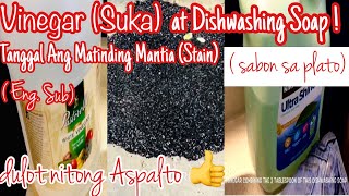 Mantsa Asphalt Stain  Sa Damit Specially May Kulay Na Hindi Ubra Ang Clorox  Ito Ang Sulution [upl. by Anod]