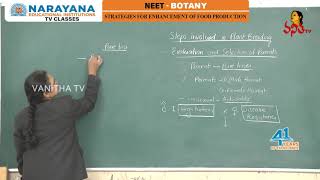 Strategies For Enhancement in Food Production  NEET  Botany Class  Part  01  Vanitha TV [upl. by Turnheim]