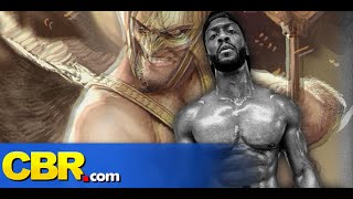 Black Adams Hawkman Aldis Hodges Shows Off His Shirtless Superhero Physique [upl. by Ametaf]