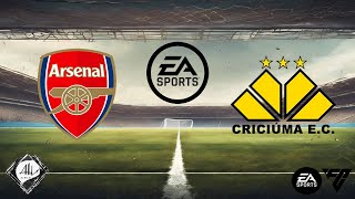 Arsenal x Criciúma  Jogo Amistoso  EA FC [upl. by Nohsal679]