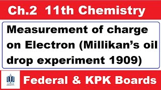 Measurement of charge on Electron Millikan’s oil drop experiment 1909 [upl. by Malka]