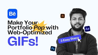 Create WebOptimized GIF Animations for Behance  Illustrator After Effects Photoshop Tutorial [upl. by Eisele]