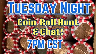 🔴9324 Tuesday Night Coin Roll Hunt amp Chat Lincoln Cents [upl. by Cr]