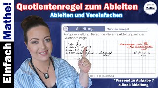 Quotientenregel zum Ableiten  Erklärung und Beispiel by einfach mathe [upl. by Merci]