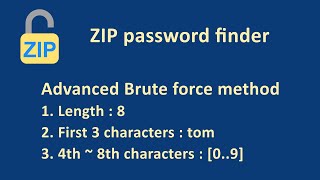 ZIP password finder iOS app 3  use advanced brute force [upl. by Spearing]