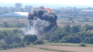 UK Air Show Crash Dramatic Video Captures Moment of Impact [upl. by Manny]