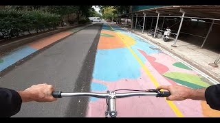 Bike ride on car free NYC street bike ride cars [upl. by Aleinad626]