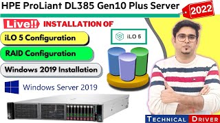 HP ProLiant DL385 Gen10 Plus Server installation  Configure RAID and iLO in HP DL385 Gen10 Server [upl. by Barram]