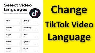 How To Change TikTok Video Language Android amp Ios  How To Select Your Video Language On Tik Tok [upl. by Wilek]