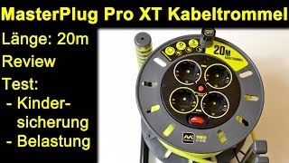 MasterPlug Pro XT 20m Kabeltrommel  Review Test Kindersicherung einige Minuten Vollbelastung [upl. by Ronal]