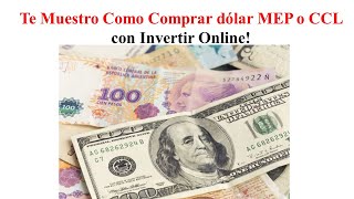 Como hacer Dolar MEP o CCL en Invertir Online [upl. by Inalial139]