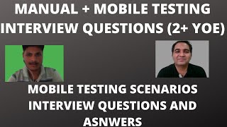 Manual Testing Interview Questions and Answers  Mobile Testing Mock Interview [upl. by Hands]