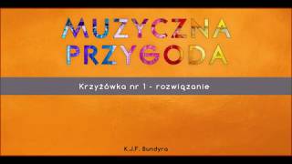 Krzyżówka nr 1  rozwiązanie [upl. by Urbas605]