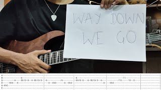 Way Down We Go  KALEO  Guitar Solo Tabs  Guitar Cover  Guitar lesson  Guitar Tutorial  Tabs [upl. by Yelnahs145]