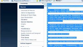 Minitab macro histograma blackberrycross contar frecuencias [upl. by Airakaz]