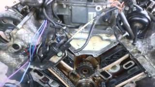 MERCEDES BENZ V6 V8 TIMING CHAIN MARKS [upl. by Aivatnahs]