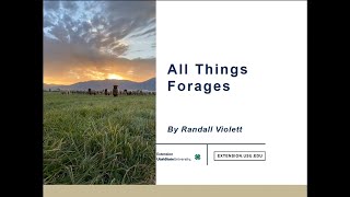 All Things Forages for Sheep and Goats [upl. by Blalock]