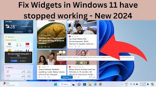 Fix Widgets in Windows 11 have stopped working  Widgets not opening in windows 11 [upl. by Hcir]