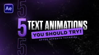 5 Creative Text Animation in After Effects for Freshers [upl. by Ahsrats]