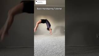 Back Handspring Tutorial 🌟 [upl. by Ellek]