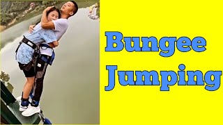 Lovely Couple Bungee Jumping Reaction [upl. by Nallac]