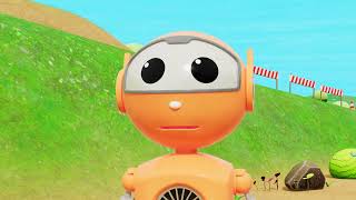 Robots Make A Road  Robots Game Cartoon  Kids Robots Vidio [upl. by Garrard99]