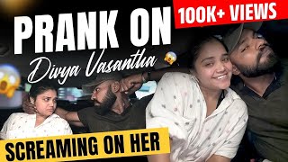 Prank on Divya Vasantha  Screaming Surprise Gone Wrong😂  Kannada Prank  Funny Divyavasantha [upl. by Eadmund551]