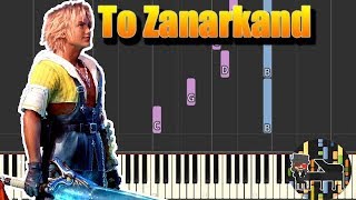 To Zanarkand  Final Fantasy X Piano Tutorial Synthesia HD Cover [upl. by Azilanna]