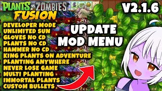 UPDATE MOD MENU PLANTS VS ZOMBIES FUSION 216  Android APK [upl. by Danzig]