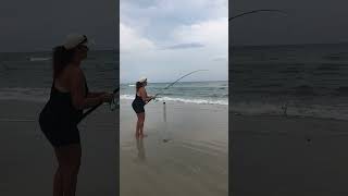 Nonstop Fishing Action beach fishing beachlife [upl. by Lledniuq615]