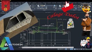 Astuce Autocad  Calage Ouvrage Hydraulique Dalot  outil Lisp Autocad [upl. by Doerrer]