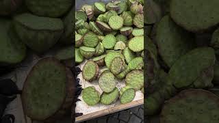 Lotus seed n water caltrop food foodie fruit [upl. by Llewej]