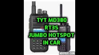 Retevis RT3S Jumbo Hotspot in car pistar0 [upl. by Eener]