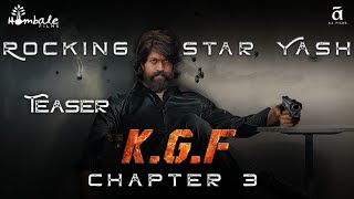 KGF Chapter3 TEASER  Yash  Raveena Tandon  Srinidhi Shetty Prashanth Neel  Vijay Kiragandur [upl. by Littell530]