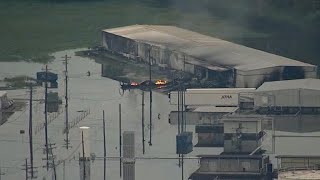 Fire at Arkema chemical plant in Texas [upl. by Nalo]