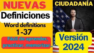 Nuevas definiciones version Actual 2024 de la N400 para la entrevista de la Ciudadaníaamericana [upl. by Klatt181]