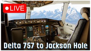 FlightFactor 757200  Delta 2002 Olympics  Denver  Jackson Hole  Salt Lake City  VATSIM [upl. by Seften389]