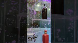 restaurant bar light up furniture led colorful water bubble wall acrylic display wine bar cabinet [upl. by Ahselef]