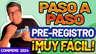 PASO A PASO del PREREGISTRO MUY FÁCIL  COMIPEMS 2024 [upl. by Neau543]