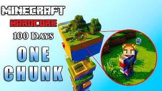 I Survived 100 Days ON ONE CHUNK in Minecraft Hardcore [upl. by Akeit]