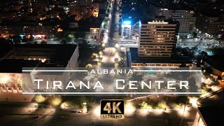 Tirana Center by Night  🇦🇱 Albania MTravelVlog [upl. by Airotna]