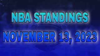 nba standings today November 13 2023  games results  games schedule November 14 2023 [upl. by Norry]