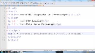 innerHTML Property in Javascript  Hindi [upl. by Hulton274]