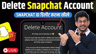 How to Deactivate Snapchat Account  How To Delete Snapchat Account  Delete Snapchat ID [upl. by Laureen38]